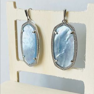 Kendra Scott Elle Silver color drops in Periwinkle Illusions